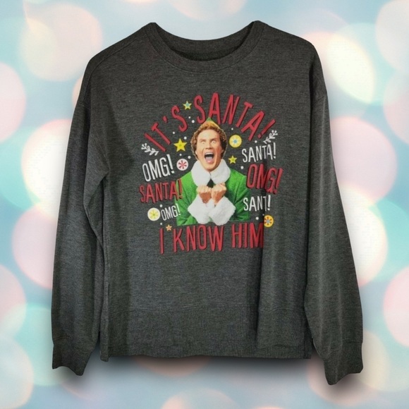 ELF Tops - Funny Christmas Elf Sweatshirt Women's Size L